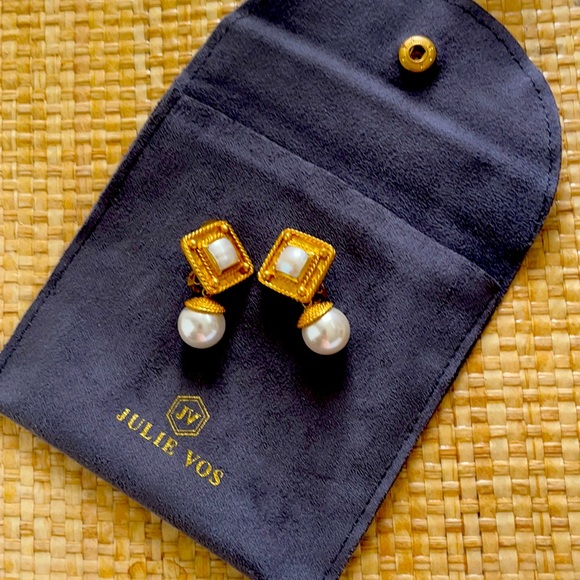 Julie Vos Jewelry - Classic pearl drop earrings by Julie Vos!!